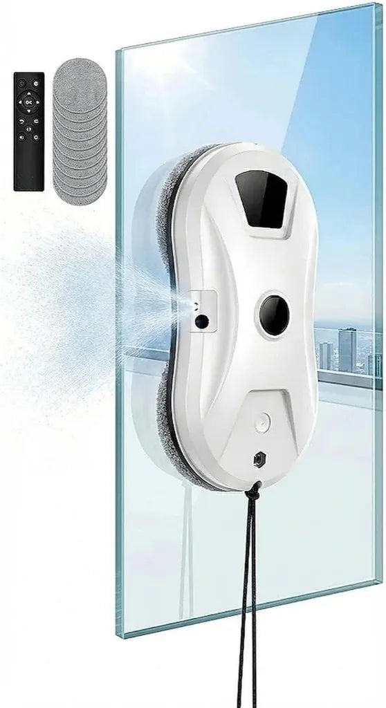 Robot lave-vitres intelligent 5600Pa avec brumisation ultrasonique pour surfaces difficiles