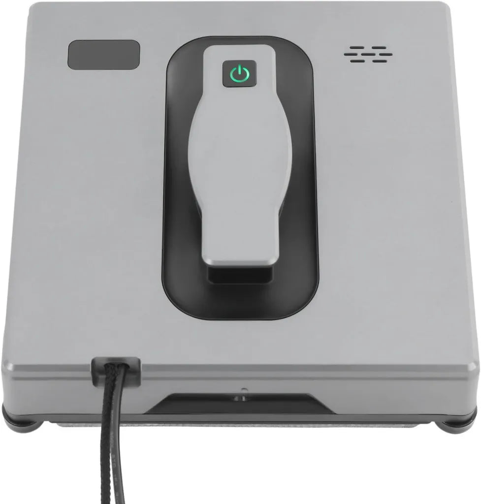 Robot laveur de vitres intelligent avec aspiration puissante 2500 Pa et réservoir d'eau 50 ml, idéal pour appartements et bureaux (gris argenté)