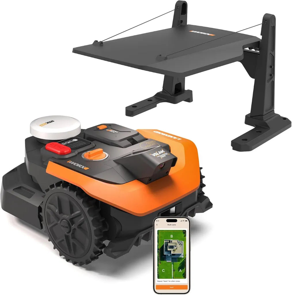 Tondeuse Robotisée Worx Vision Cloud 2WD 500 m² avec Garage et Intelligence Artificielle