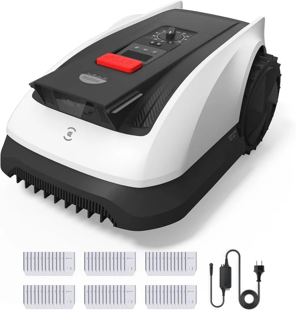 Kit d'Entretien ECOVACS Goat O800 RTK pour Tondeuse Robot Sans Fil, Surface 800 m², Navigation RTK et Vision Lidar, Cartographie Intelligente, Gestion des Passages Étroits de 0,7 m, Coupe Précise des Bordures