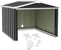 Abri de Jardin Métallique Compact 86x77x63 cm, Rangement Extérieur Multifonction, Garage pour Robot Tondeuse et Niche Animale, Gris Anthracite