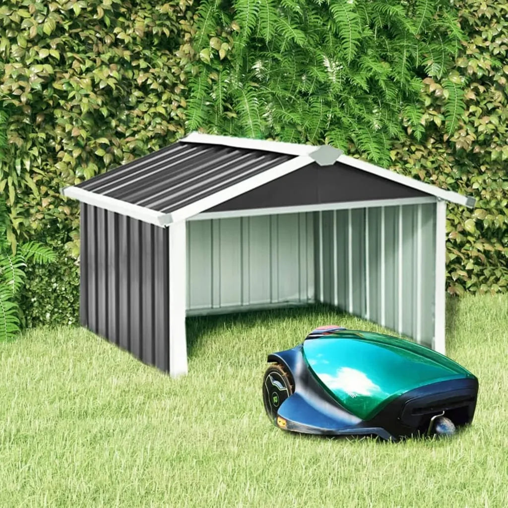 Abri de Protection pour Tondeuse Robotisée en Acier Anthracite 92x97x63cm