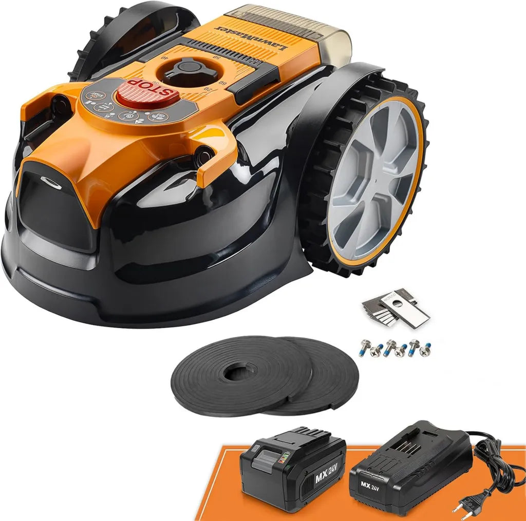 Robot Tondeuse sans Fil Lawnmaster OcuMow®16 - Autonome et Évitement d'Obstacles, Jusqu'à 200㎡