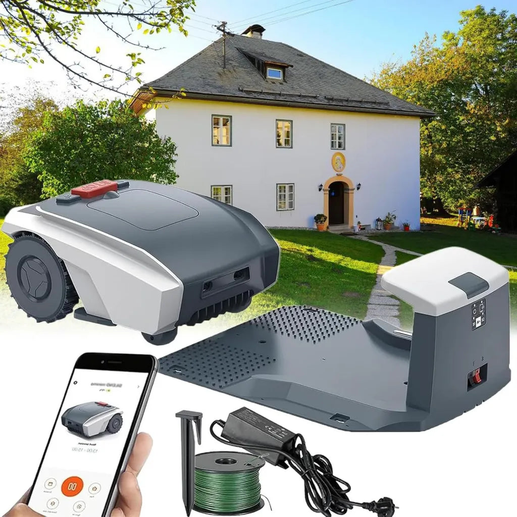 Tondeuse Robotisée 18-RM pour Grands Jardins jusqu'à 1500M² - Contrôle App, GPS et Fil Périphérique