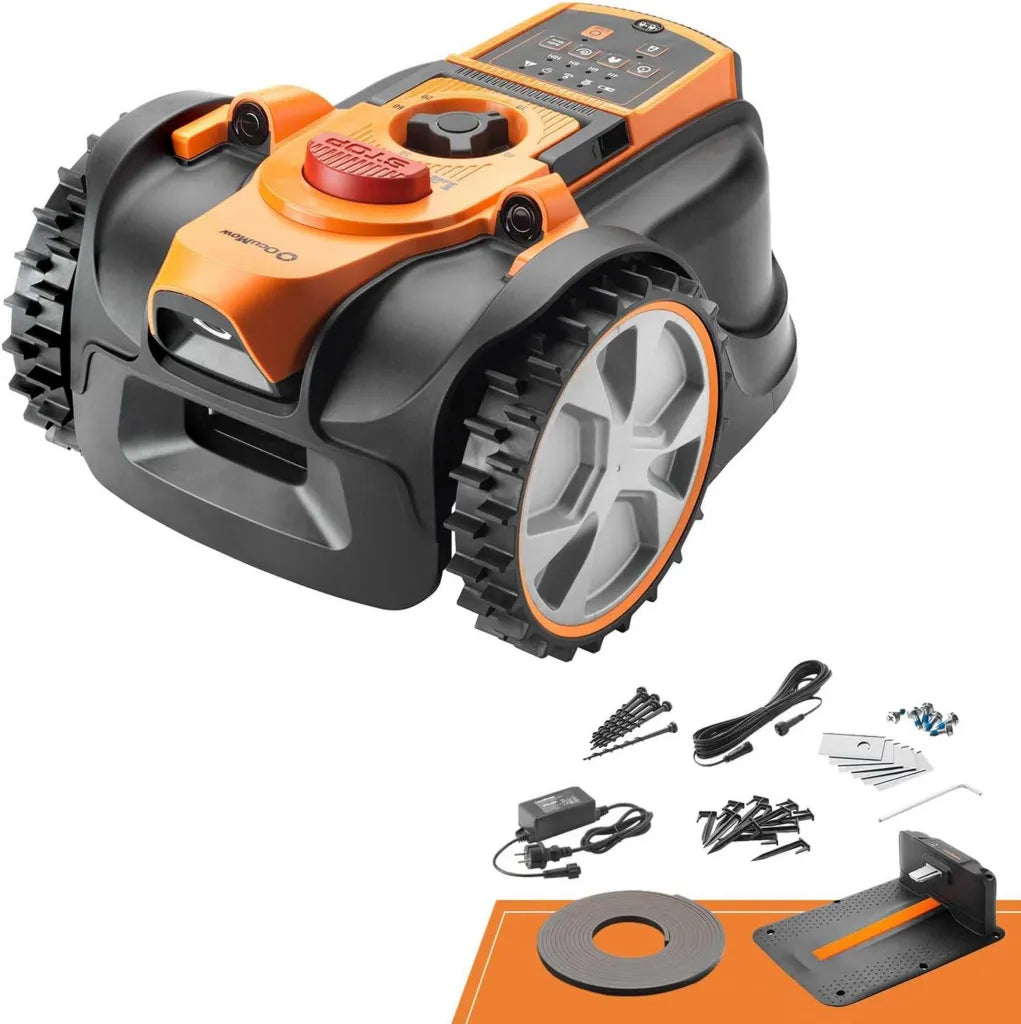 Tondeuse Robotisée sans Fil OcuMow®16 par Lawnmaster - Capacité 300 m², Évitement Intelligent, Navigation Optique, Recharge Automatique
