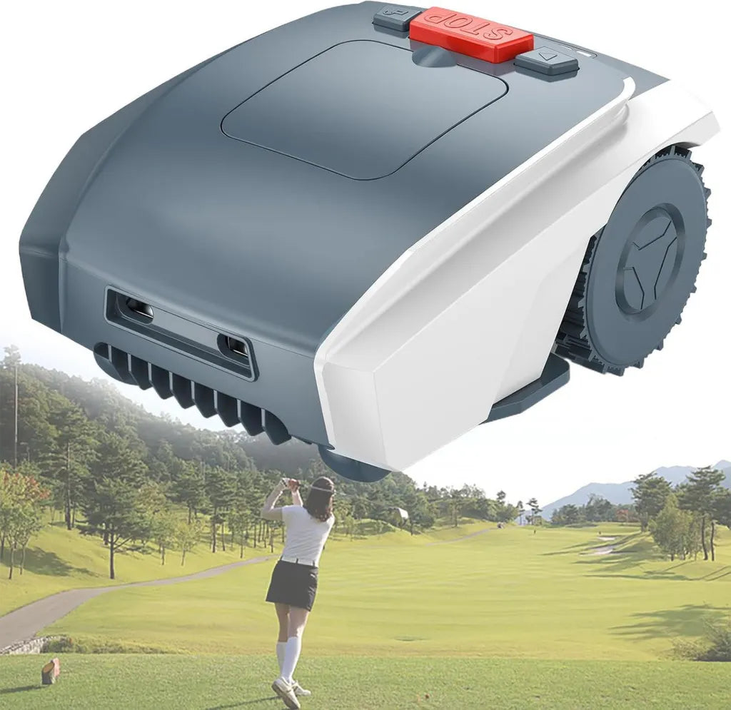 Robot Tondeuse Automatique Silencieux avec Réglage Hauteur 20-55 mm pour Jardins Jusqu'à 0,4 Acre