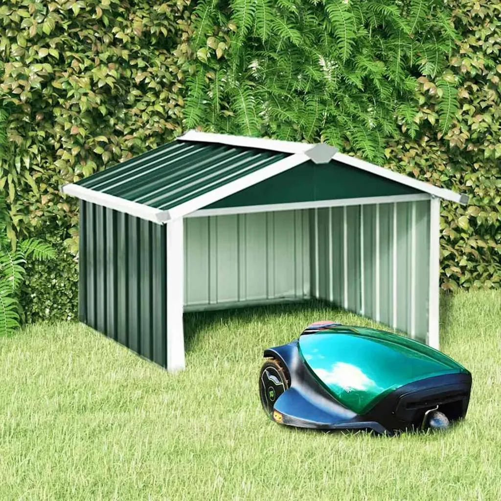 Abri pour Robot Tondeuse en Acier Galvanisé Vert 92x97x63 cm