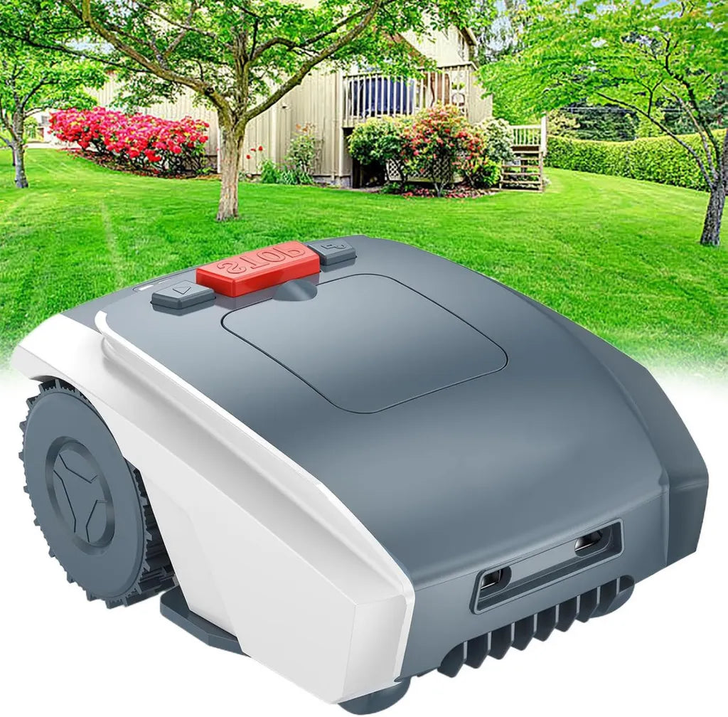 Tondeuse Robotisée pour Jardins, Surface 0,4 Acre, Hauteur de Coupe 20-55 mm, Évitement Automatique, Faible Bruit