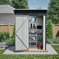 Cabane de Jardin Métallique 230 x 180 cm avec Toit Mono-Pente – Garage Vélo en Acier Galvanisé Résistant aux Intempéries
