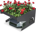 Abri en métal pour tondeuse robot - 70x60x43 cm - Protection solaire et pluie - Avec jardinière intégrée - Résistant aux intempéries - Compatible majorité des tondeuses automatiques