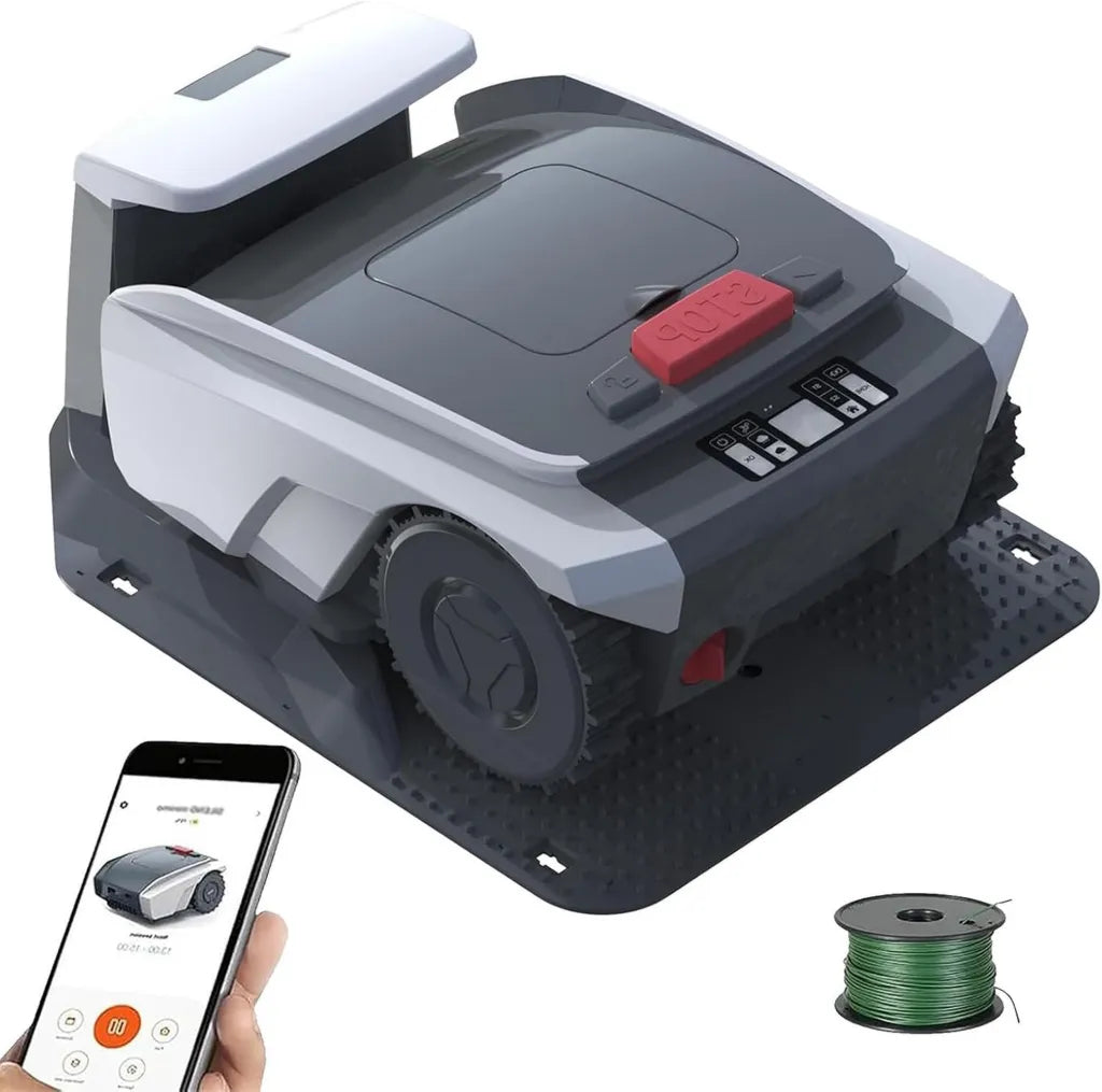 Robot tondeuse automatique 1500 m² avec application Bluetooth et GPS