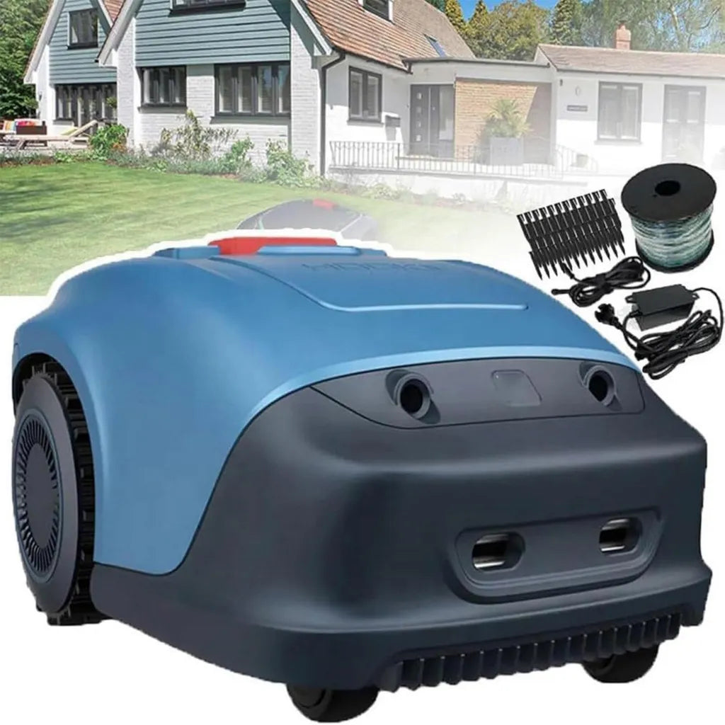 Robot tondeuse avec station, 1000m², contrôle via application, silencieux 62dB, capacité d'escalade de 33%