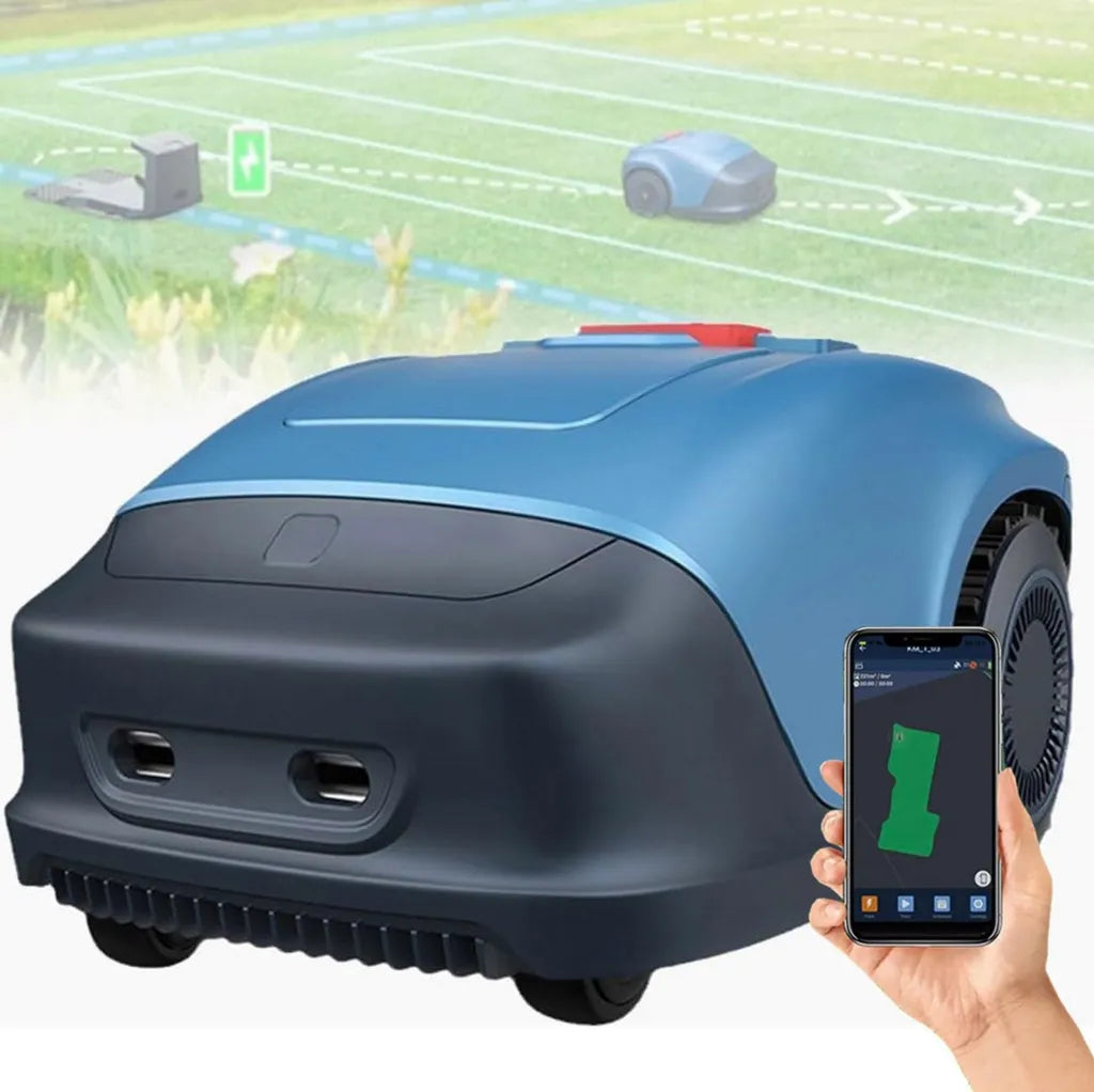 Tondeuse Robotisée Intelligente 1000 m², Contrôle par Application, Gestion de Zones Avancée, Évitement des Obstacles, Fonctionnement Sous Pluie et Nuit