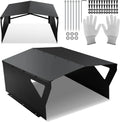 Abri Protecteur en Acier Galvanisé pour Robot Tondeuse avec Gants et Protection UV, Résistant aux Intempéries, 78 x 60 x 34 cm, Noir