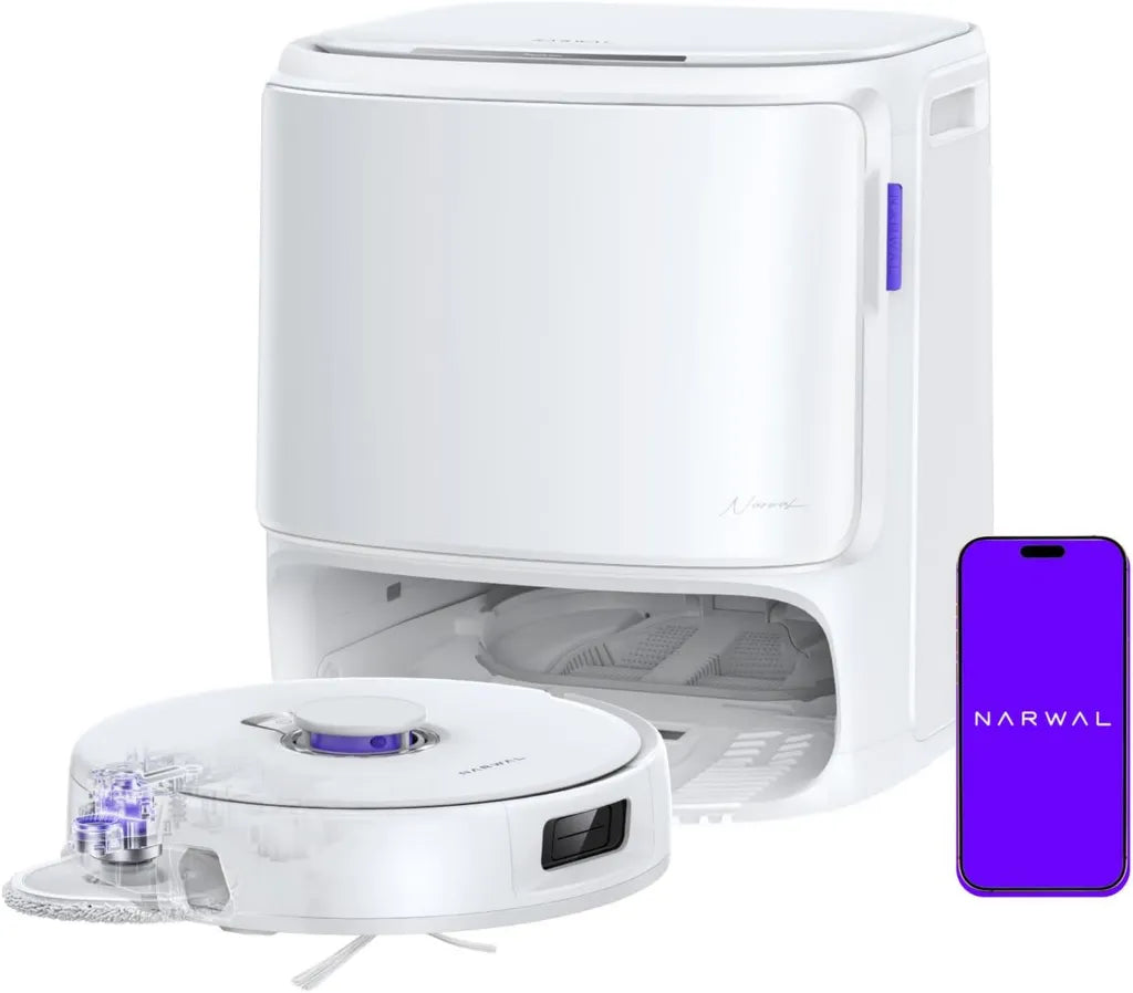Aspirateur Robot NARWAL Freo Z10 Pro, 18500Pa, Brosse Anti-Enchevêtrement, Nettoyage à Eau Chaude 75°C, Séchage Automatique, Évitement Intelligent, Vidange Automatique