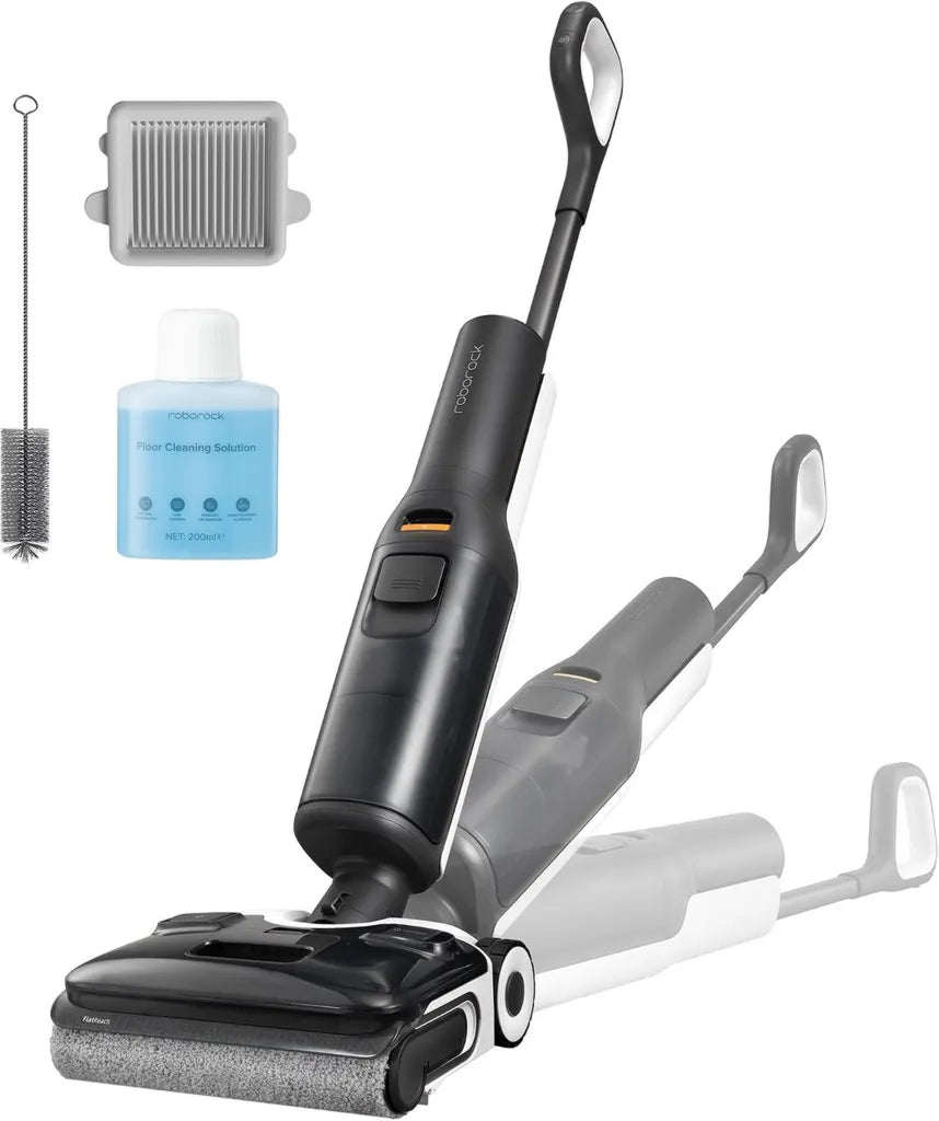 Aspirateur Balai sans Fil Roborock F25, 20 000 Pa, Nettoyage Autonettoyant Haute Température 90 °C, Inclinaison 180°, Double Bords, Distribution Automatique de Solution