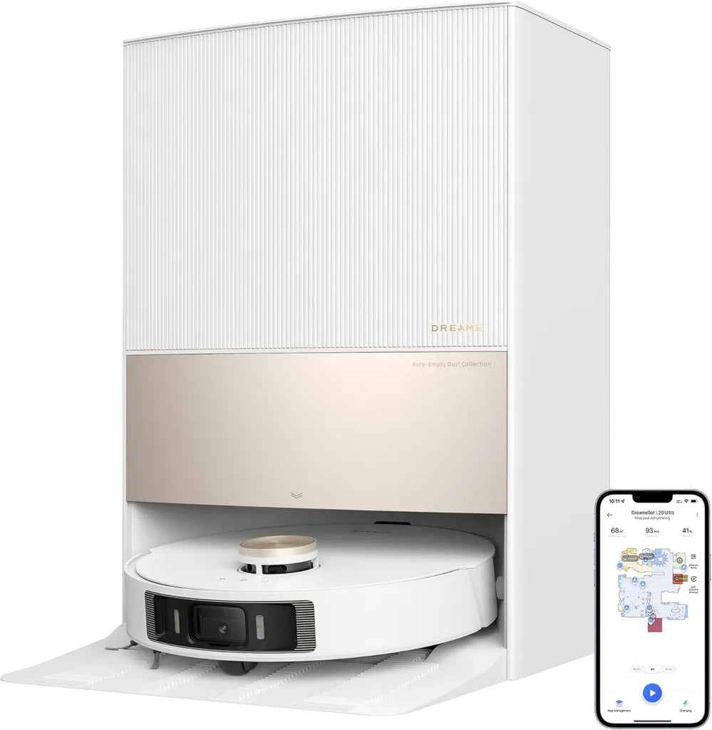 Dreame L20 Ultra Robot Aspirateur et Laveur avec Technologie MopExtend, 7000 Pa, Navigation AI LDS, Station Automatique, Efficace pour Tapis et Sols Durs