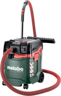 Aspirateur de Sécurité Classe H Metabo 30L - 1200W, Système PressClean, Eau et Poussières Toxiques, Filtre HEPA