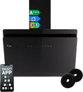 Hotte murale KKT Kolbe 80 cm, 782 m³/h, verre noir, WiFi, LED RGBW
