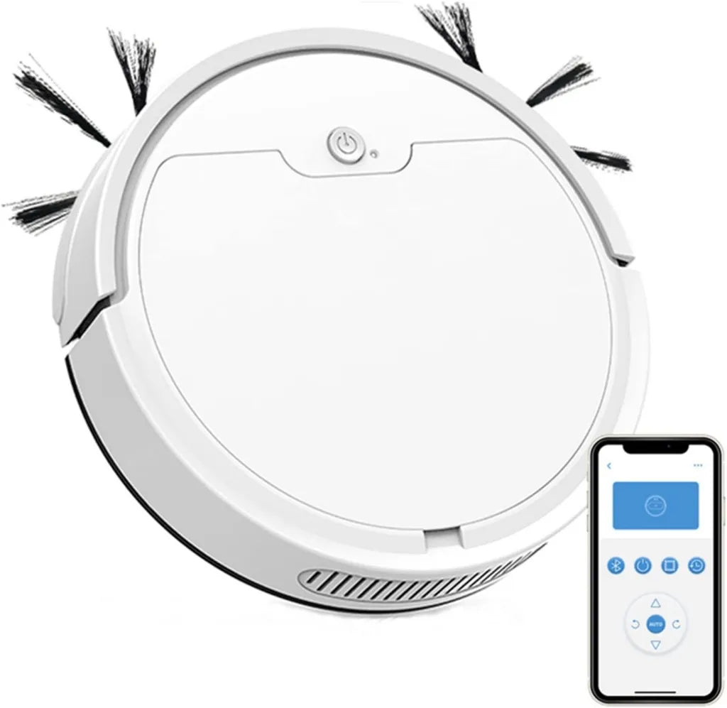 Aspirateur Robot Intelligent avec Télécommande, Nettoyage Humide et Sec, Station de Vidange Automatique