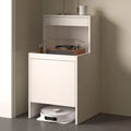Étagère de Rangement pour Aspirateur Robot Blanc avec Armoire et Tiroirs, 100 cm, Maison ou Bureau, Design Moderne