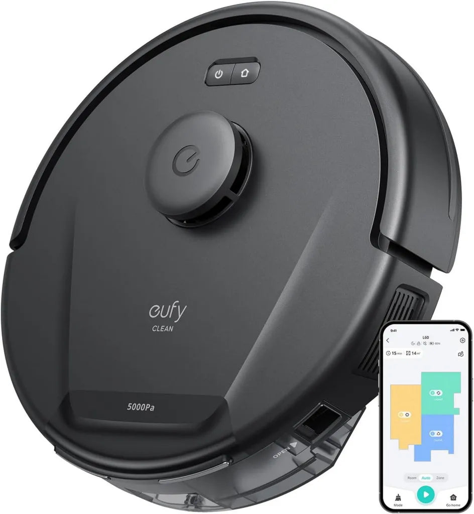 Aspirateur Robot eufy Clean L60, 5000 Pa, Navigation Laser Avancée, Nettoyage Profond des Sols, Idéal Poils et Sols Durs