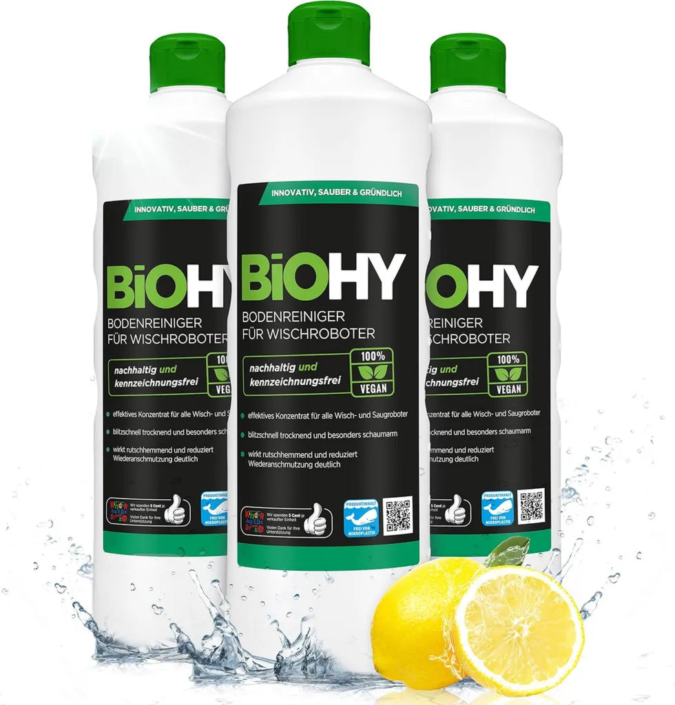 Solution nettoyante concentrée pour robot aspirateur laveur - 3 x 1L