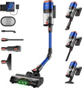 Aspirateur Balai Puissant sans Fil 600W, 75 Min - Double Réservoir 1,8L, Brosse Anti-Enchevêtrement, Idéal pour Tapis et Sols Durs