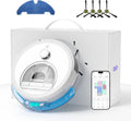 Robot Aspirateur OKP avec Contrôle Alexa et WiFi, Ultra Mince et Silencieux, 6 Modes pour Poils d'Animaux et Sols Durs, Gris