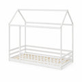 Lit enfant en bois blanc avec cadre maison 200x90x160 cm