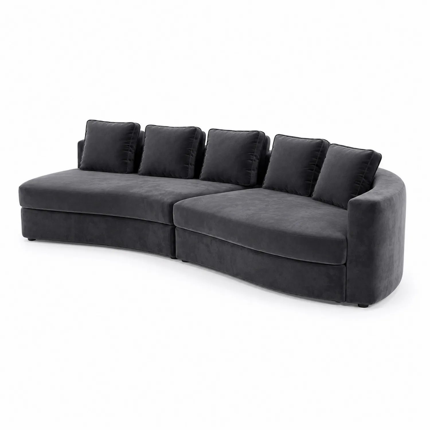 Canapé d'angle en tissu Gris 300cm